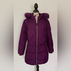 Winter Windproof Warm Down Puffer Jacket Coat Purple Women's Size Medium